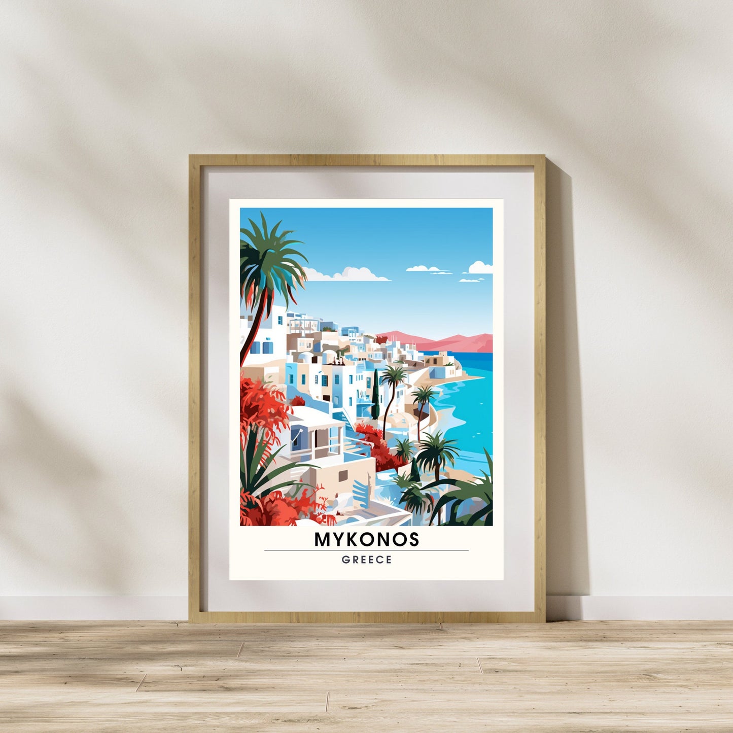 Impression Mykonos | Poster de voyage Mykonos | Grèce