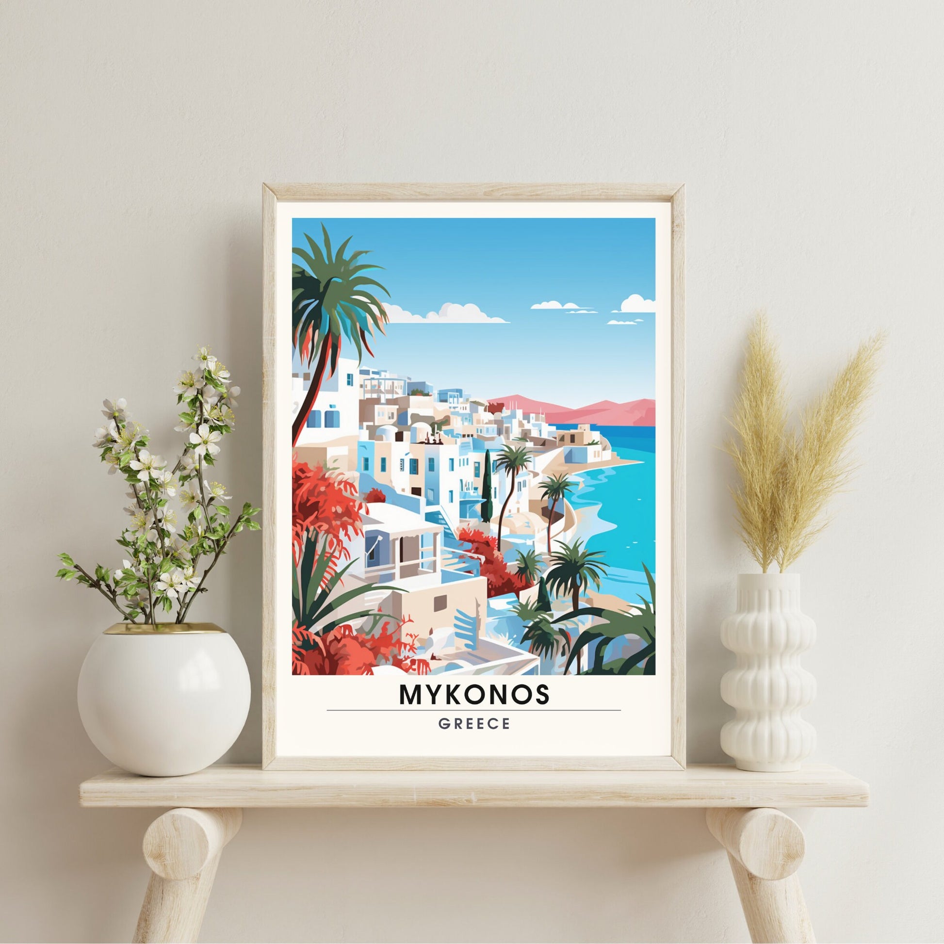 Impression Mykonos | Poster de voyage Mykonos | Grèce