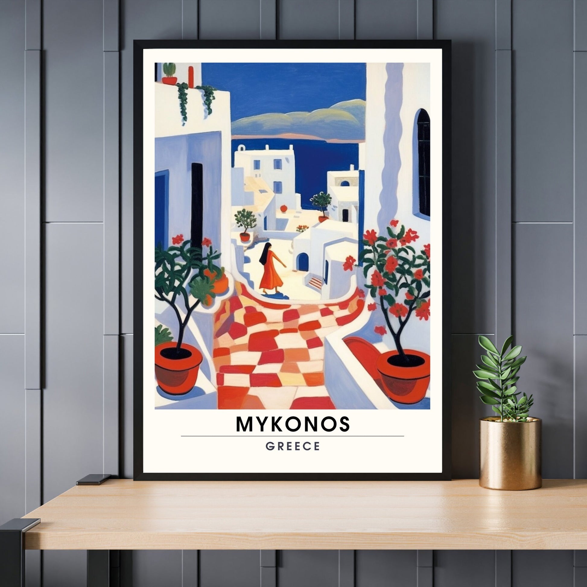 Impression Mykonos | Poster de voyage Mykonos, Grèce