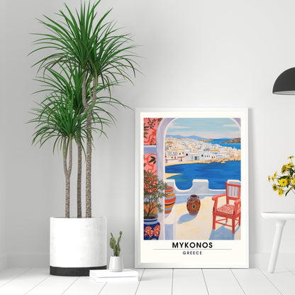 Affiche Mykonos | Poster de voyage Mykonos, Grèce