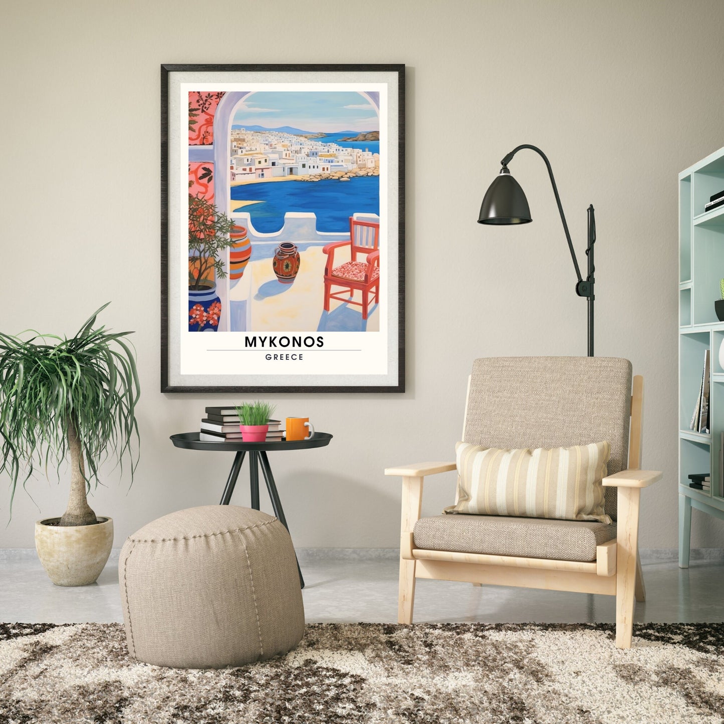 Affiche Mykonos | Poster de voyage Mykonos, Grèce