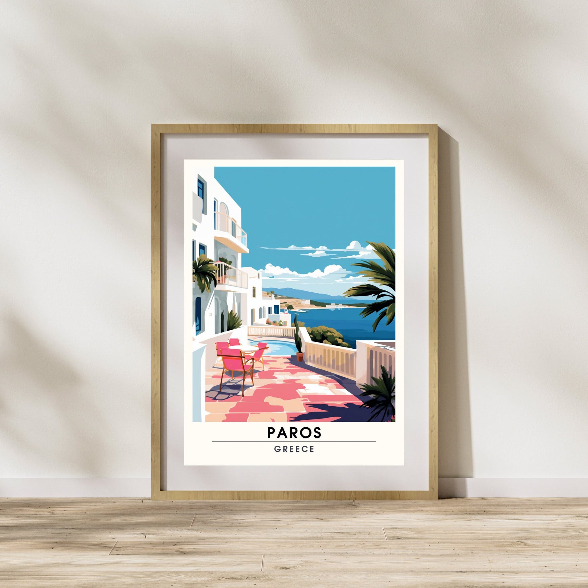 Impression Paros | Poster de voyage Paros, Grèce