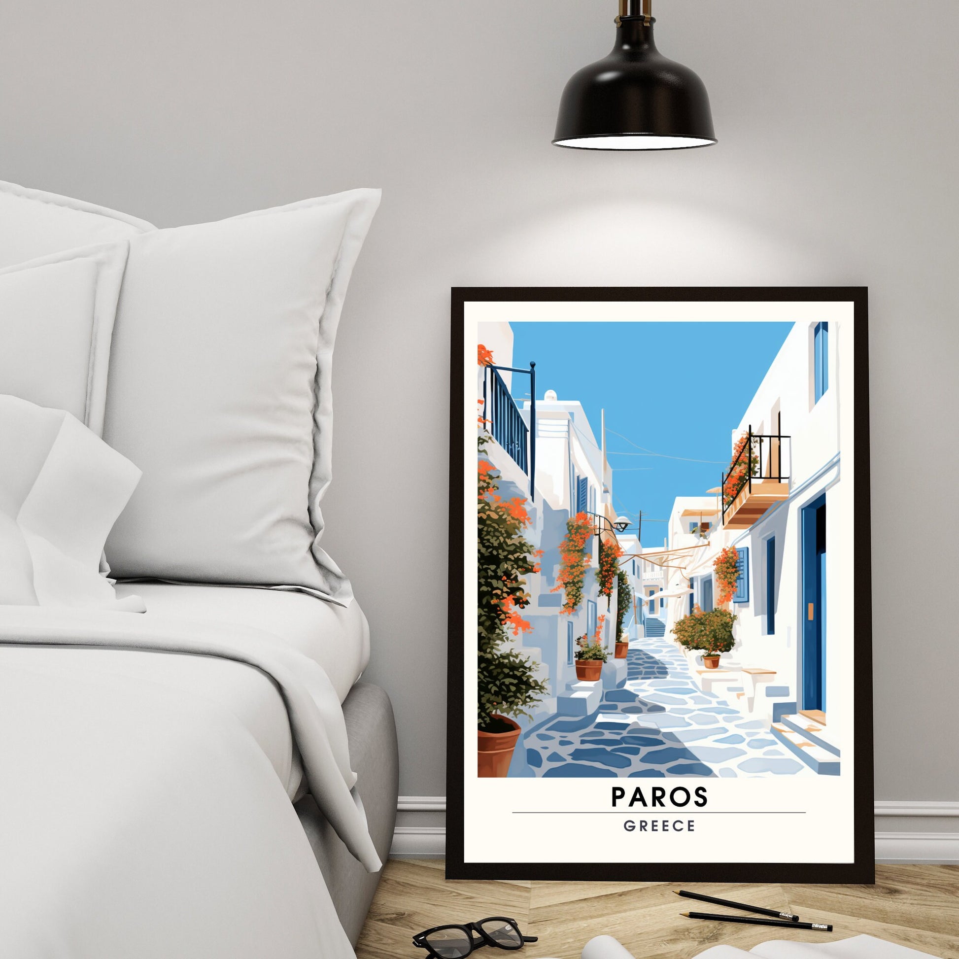 Impression Paros | Poster de voyage Paros, Grèce