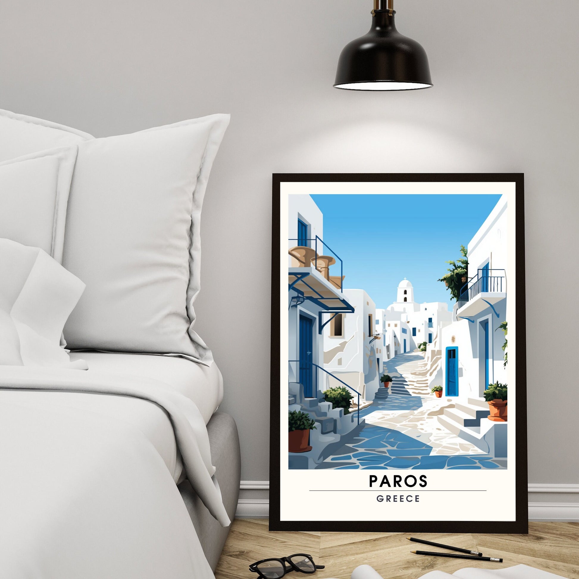 Impression Paros | Poster de voyage Paros, Grèce