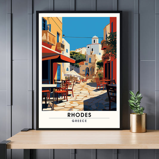 Impression Rhodes | Affiche de voyage Rhodes | Affiche Grèce