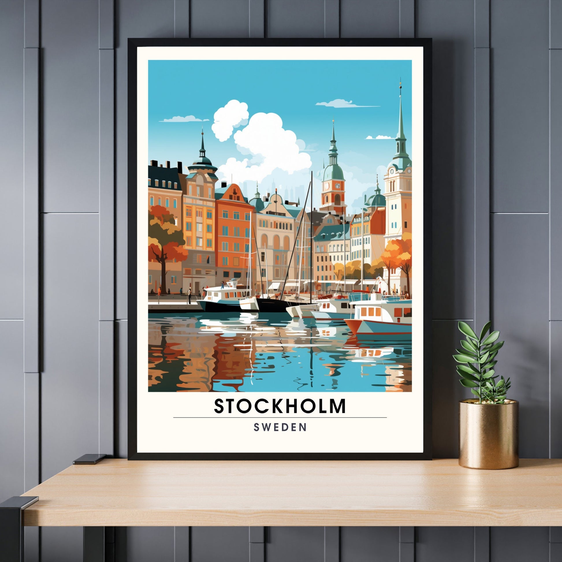 Impression Stockholm | Poster de voyage Stockholm, Suède