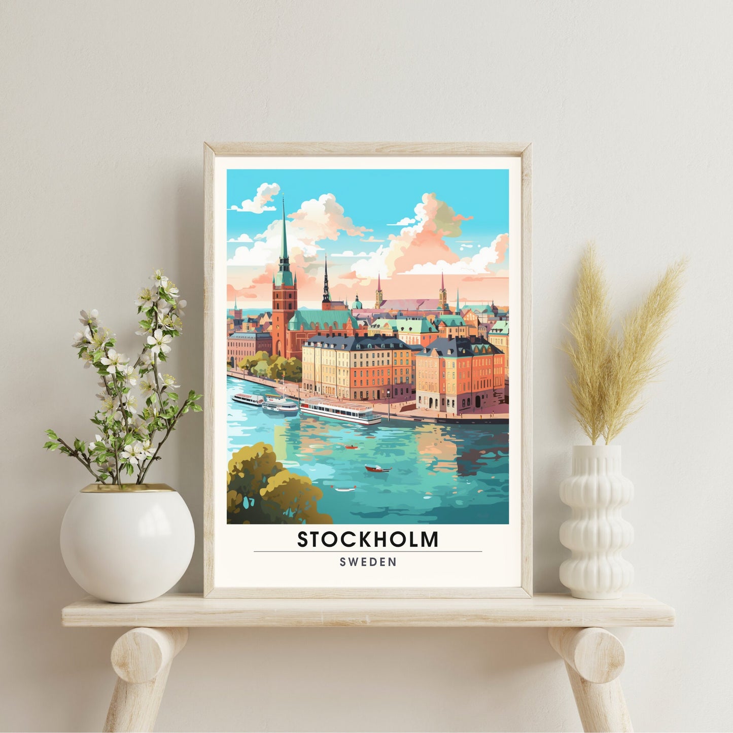 Impression Stockholm | impression de voyage Stockholm | Affiche de voyage Suède