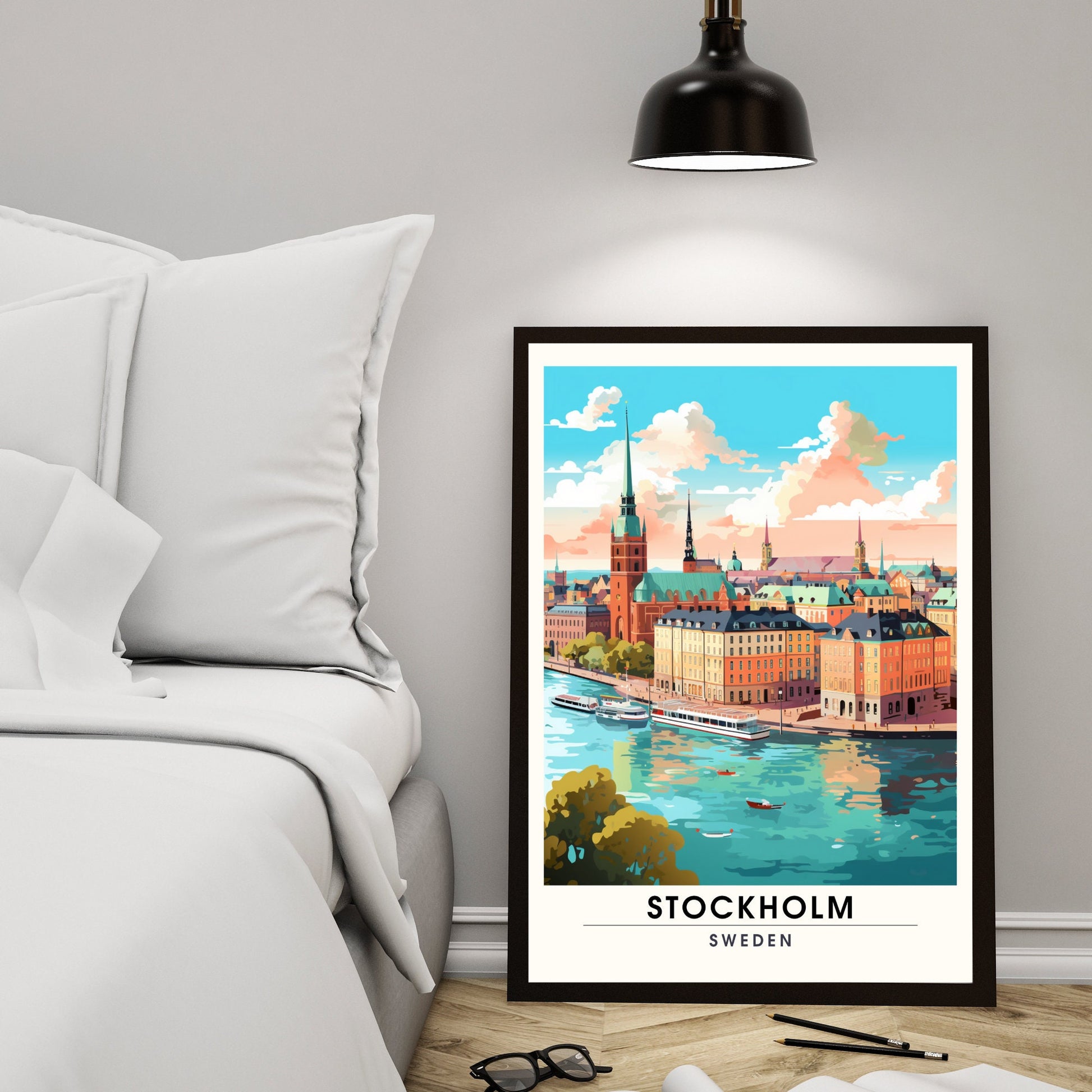 Impression Stockholm | impression de voyage Stockholm | Affiche de voyage Suède