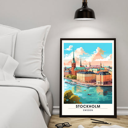 Impression Stockholm | impression de voyage Stockholm | Affiche de voyage Suède