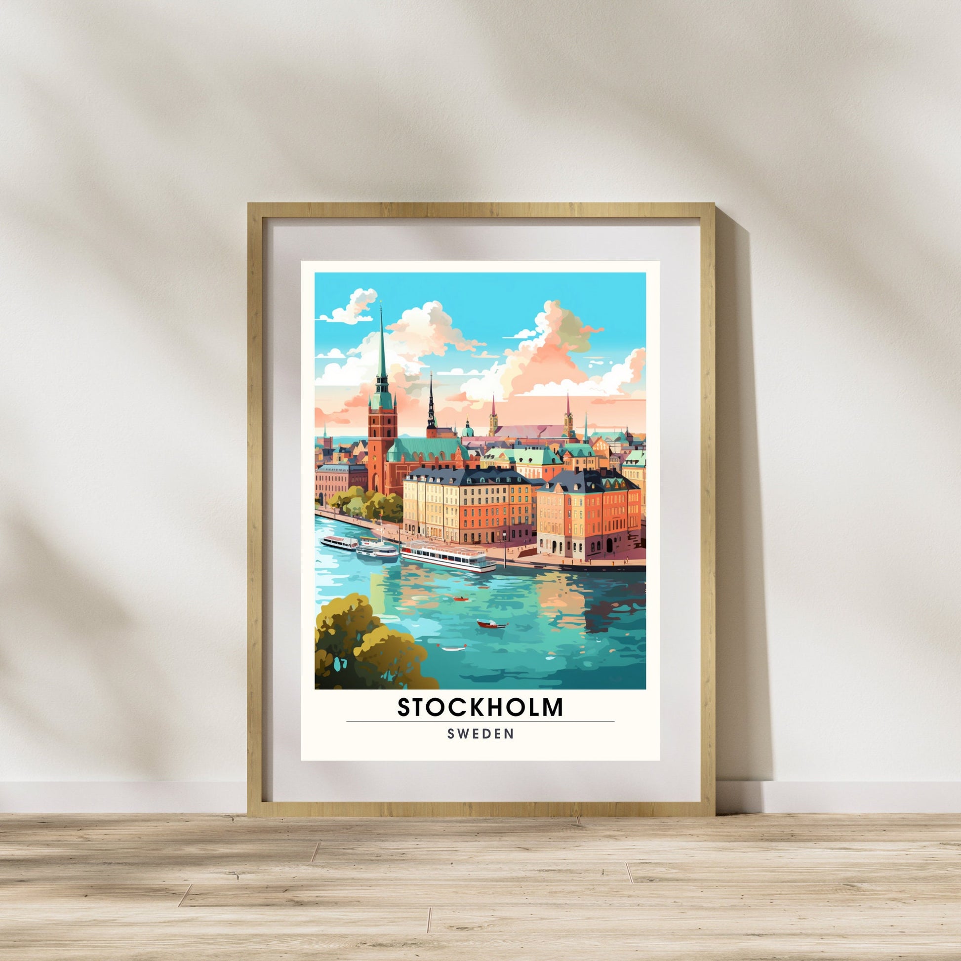 Impression Stockholm | impression de voyage Stockholm | Affiche de voyage Suède