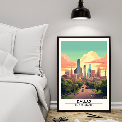 Impression Dallas | Impression de voyage Dallas | Poster Dallas