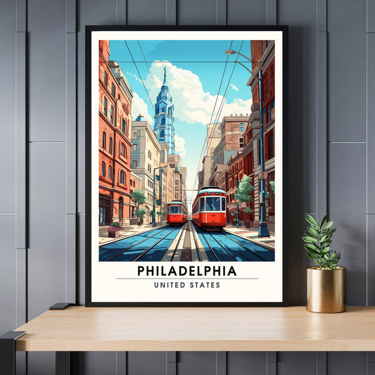 Impression Philadelphie | Impression de voyage Philadelphie | poster Philadelphie