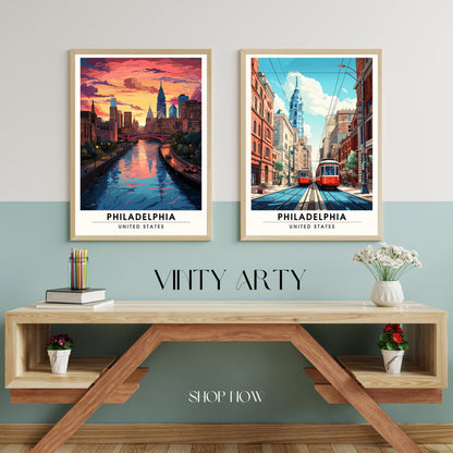 Impression Philadelphie | Impression de voyage Philadelphie | poster Philadelphie