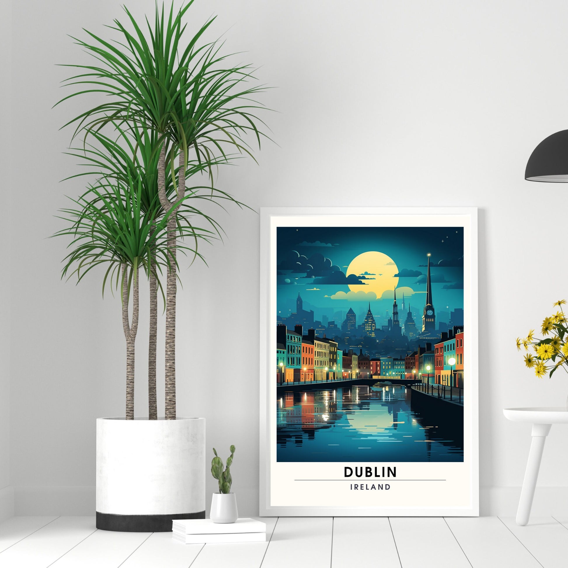 Impression Dublin | Affiche de voyage Dublin, Irlande | Affiche de voyage Dublin de nuit