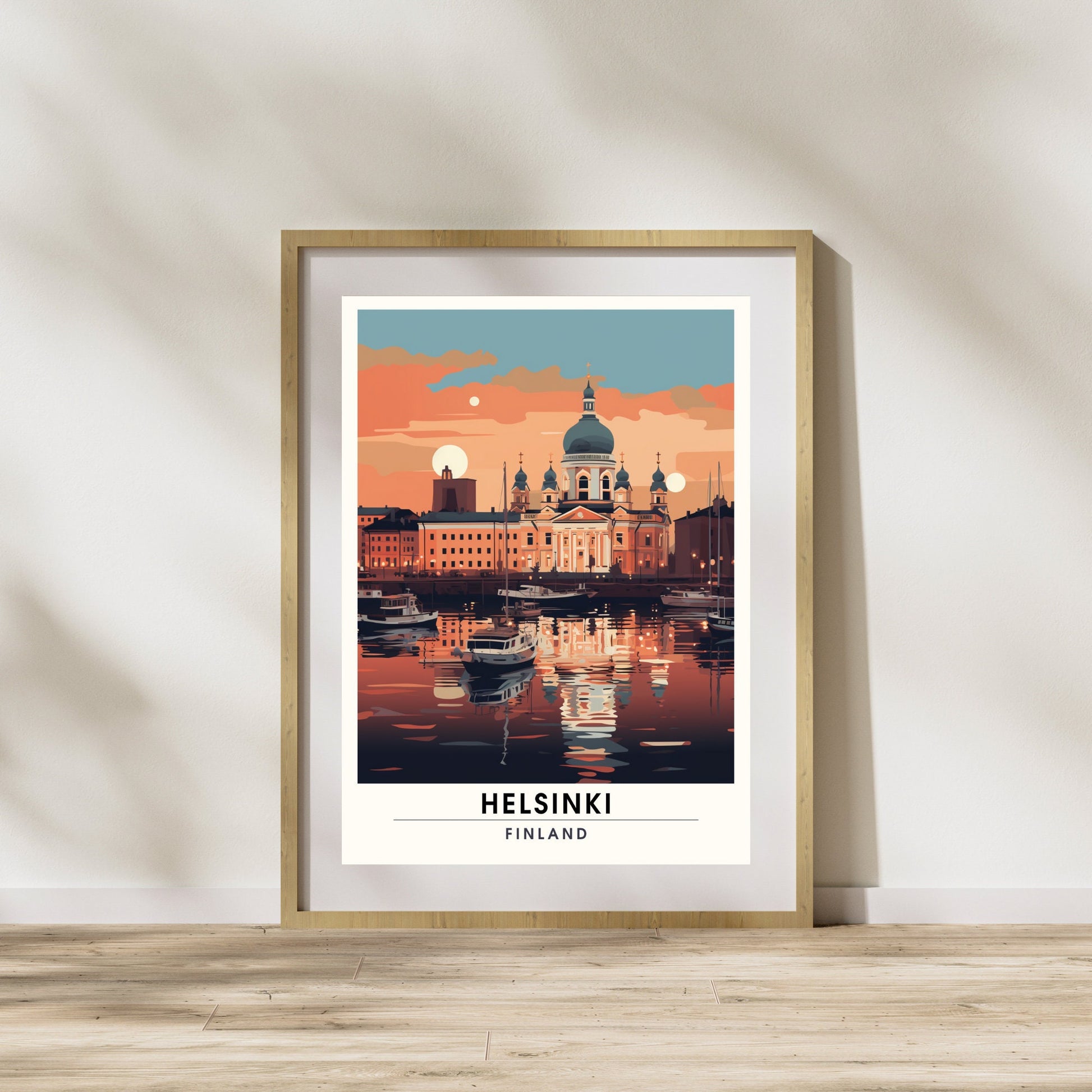 Impression Helsinki | Affiche de Voyage Helsinki au coucher de soleil