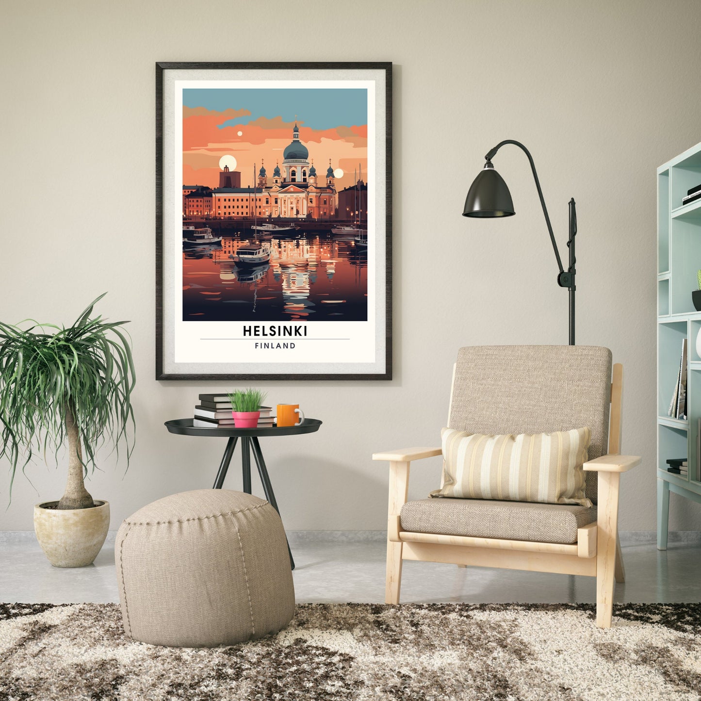 Impression Helsinki | Affiche de Voyage Helsinki au coucher de soleil