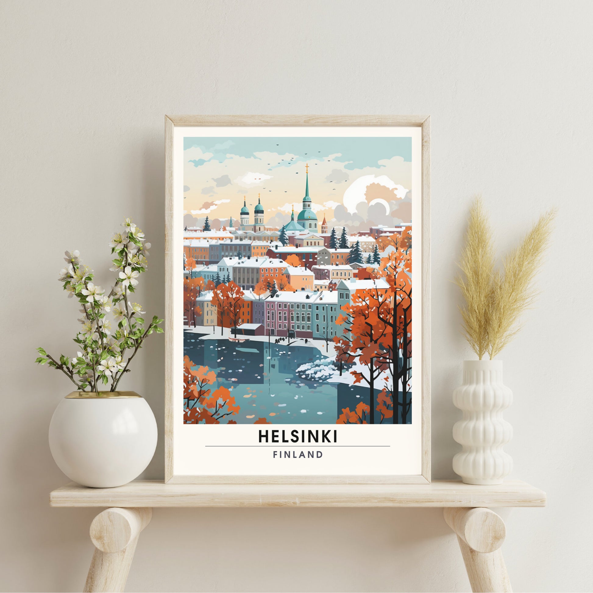 Impression Helsinki | Affiche de Voyage Helsinki en Hiver, Finlande