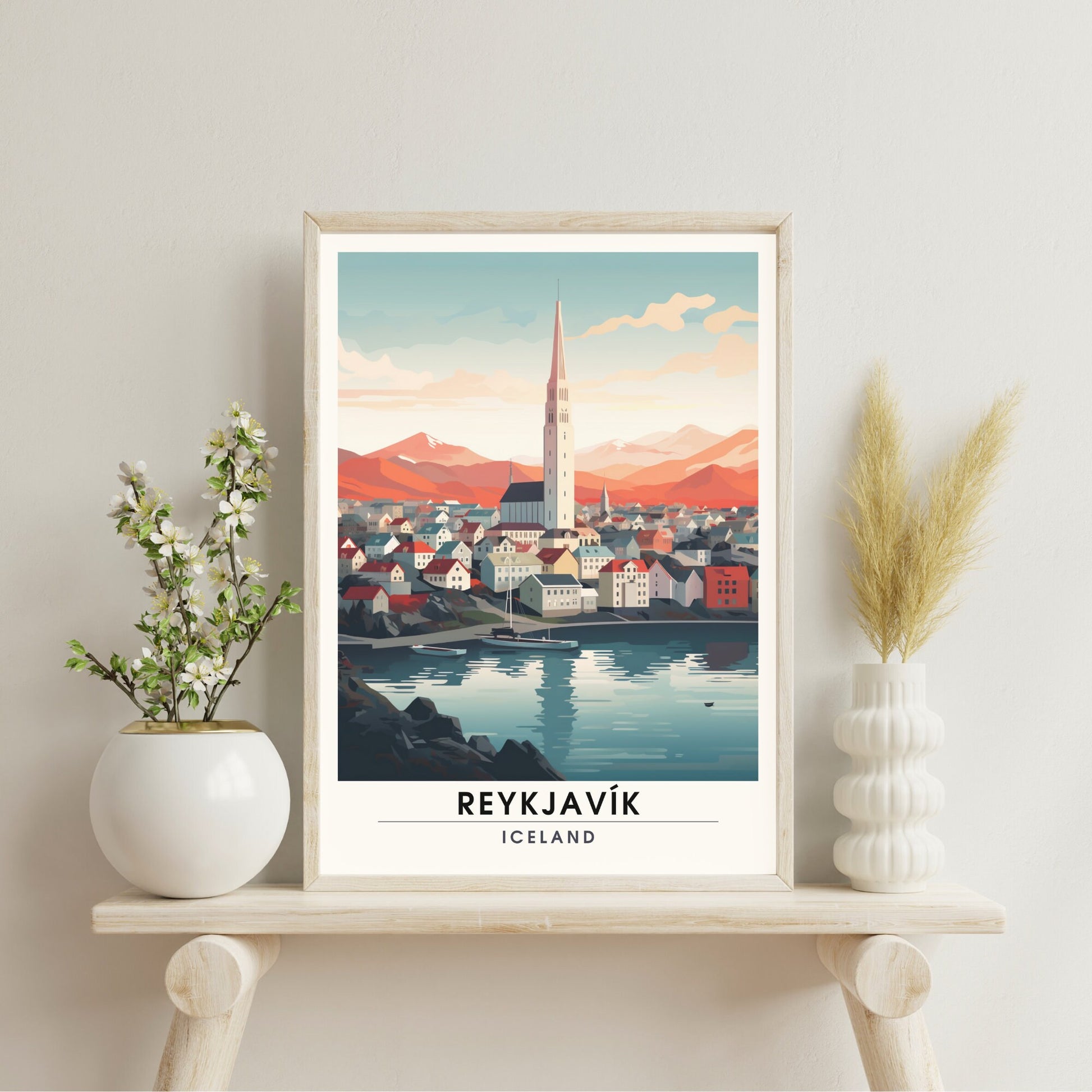 Impression Reykjavik | Impression de Voyage Reykjavik | Affiche Islande