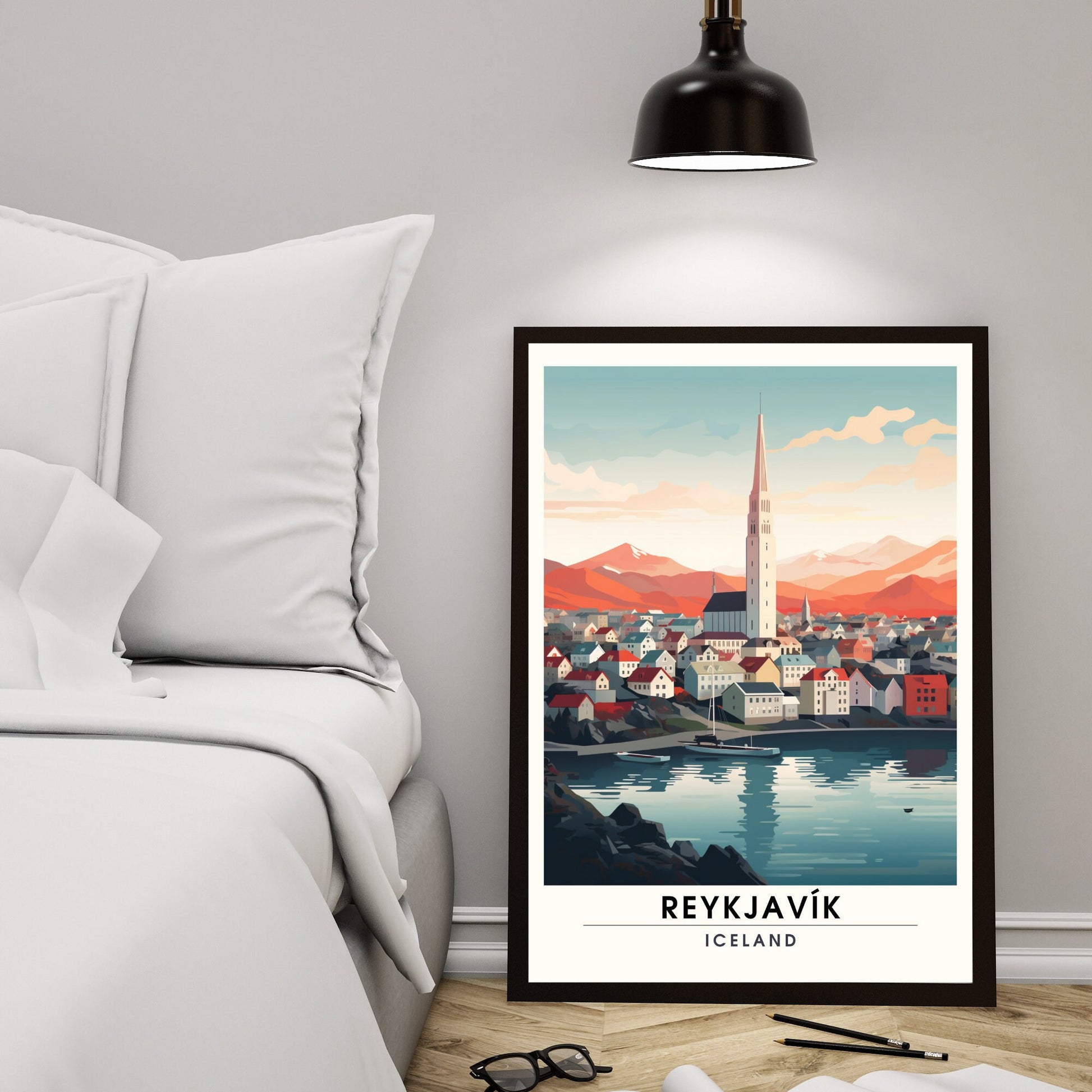 Impression Reykjavik | Impression de Voyage Reykjavik | Affiche Islande