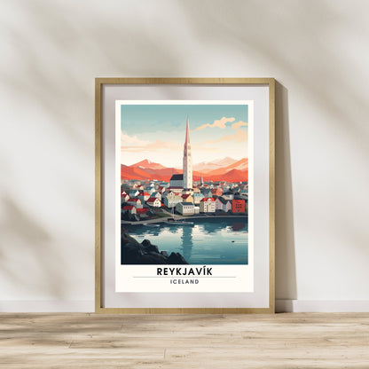 Impression Reykjavik | Impression de Voyage Reykjavik | Affiche Islande