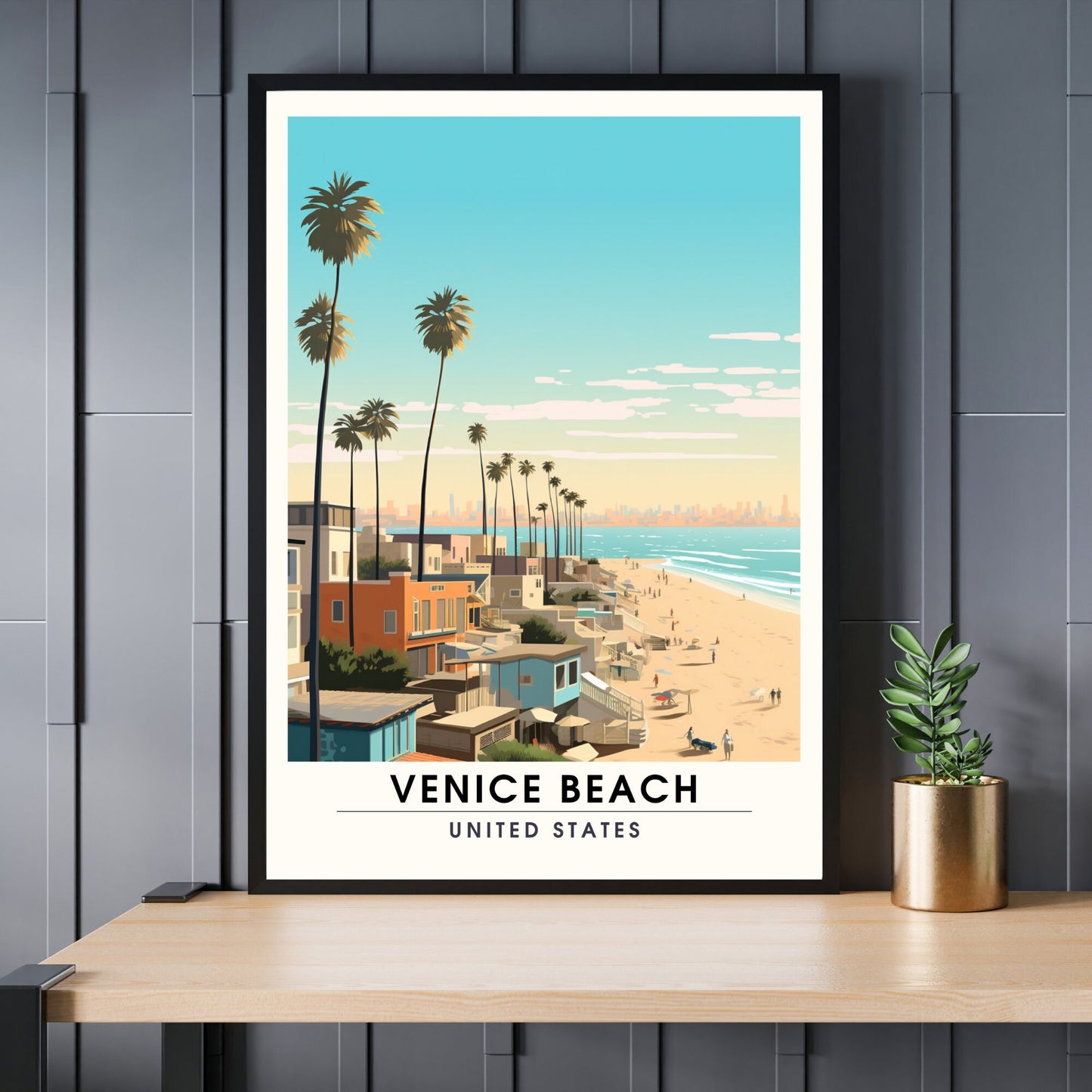 Impression Venice Beach | Impression de voyage Venice Beach | Poster Venice Beach