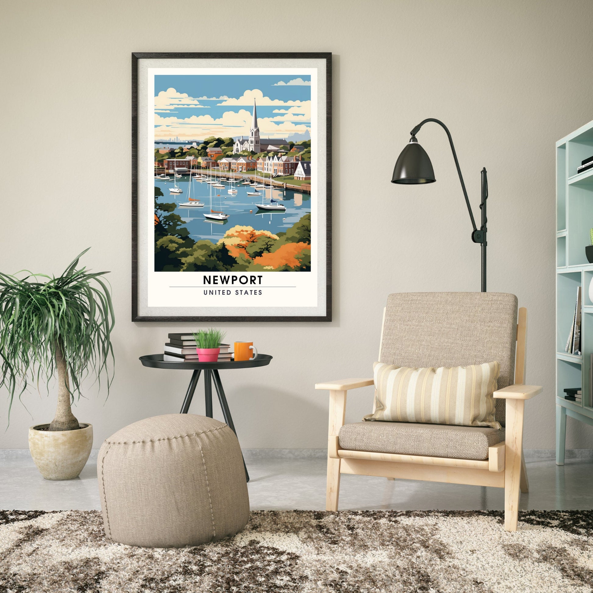 Impression Newport | Impression de voyage Newport | Poster Rhode Island