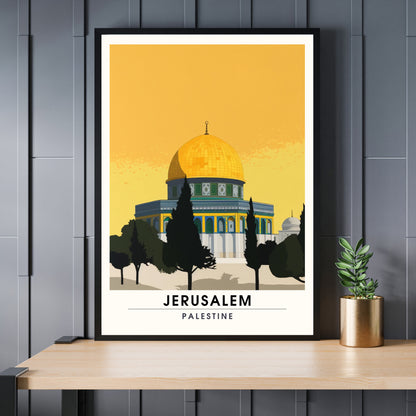 Impression Jérusalem | Impression de voyage Mosquée al-Aqsa | Affiche Mosquée al-Aqsa