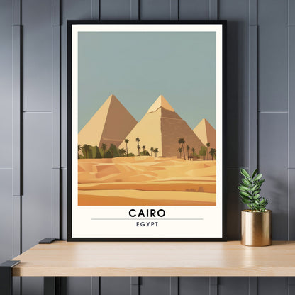 Impression Le Caire, Egypte | Impression de voyage Le Caire, Egypte | Affiche les Pyramides