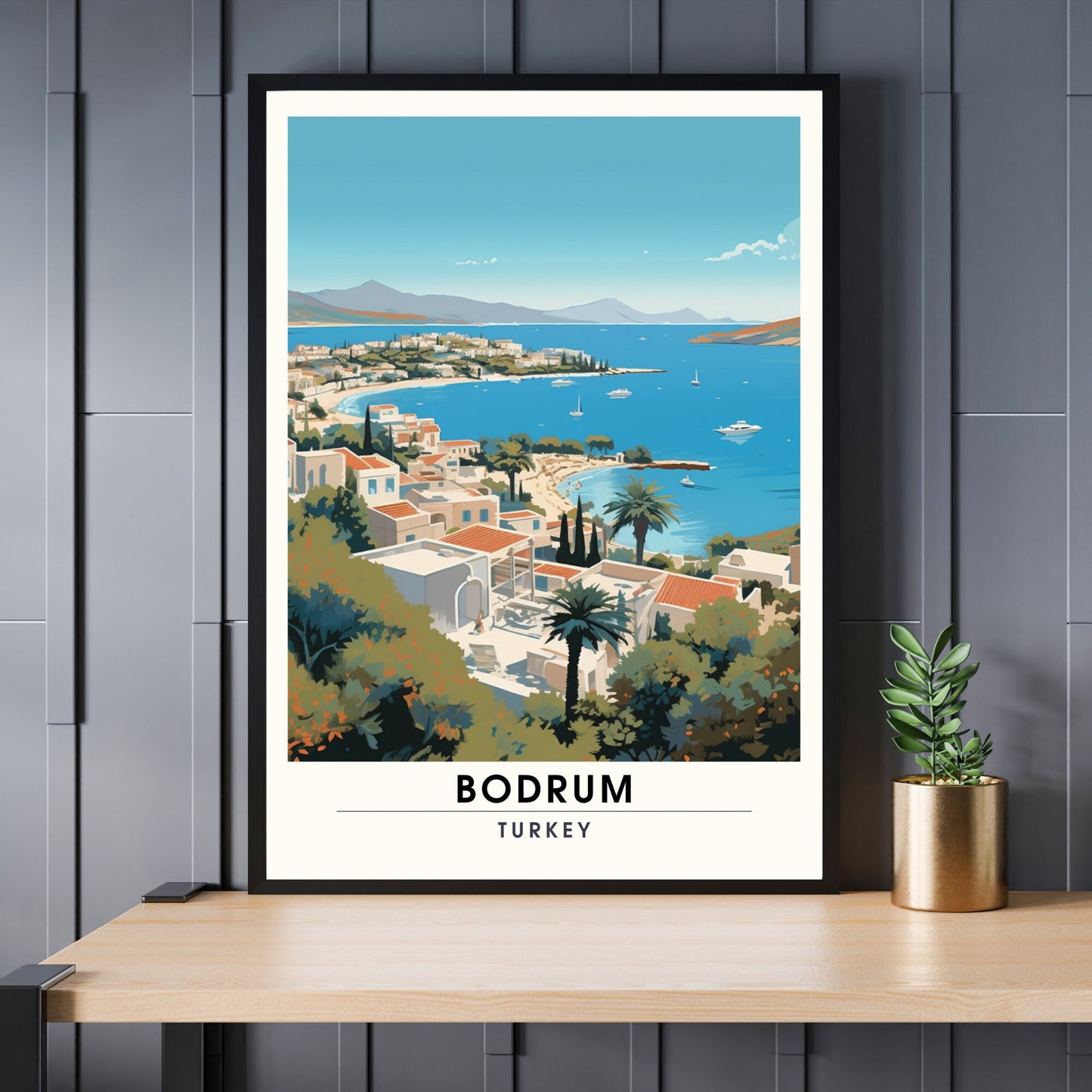 Impression Bodrum | Impression de voyage Bodrum | Poster Turquie