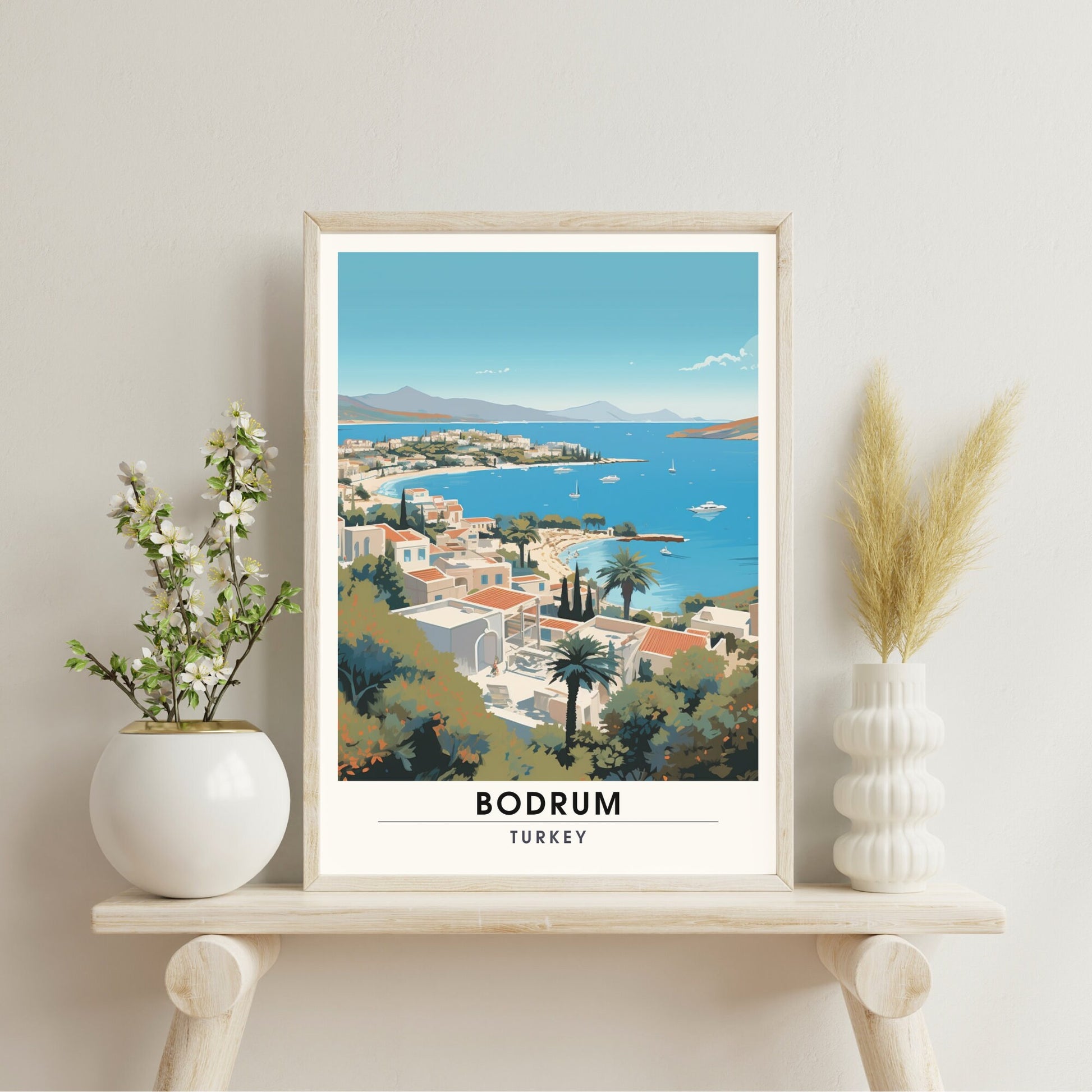 Impression Bodrum | Impression de voyage Bodrum | Poster Turquie