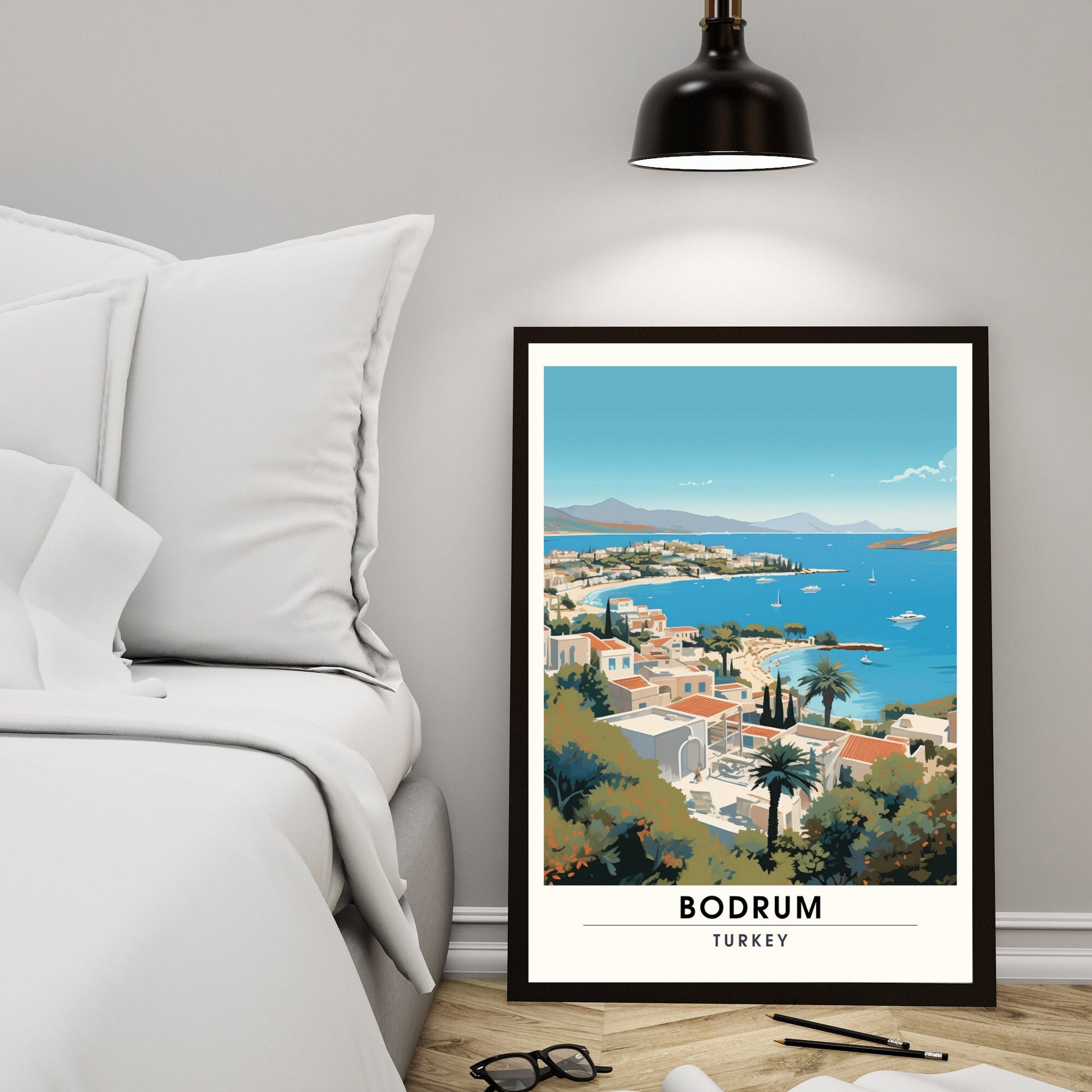 Impression Bodrum | Impression de voyage Bodrum | Poster Turquie