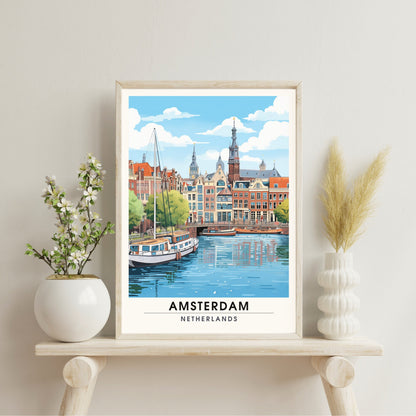 Impression Amsterdam | Impression de voyage Amsterdam | Poster Pays Bas