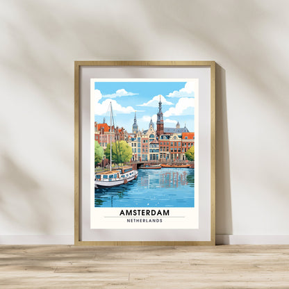 Impression Amsterdam | Impression de voyage Amsterdam | Poster Pays Bas