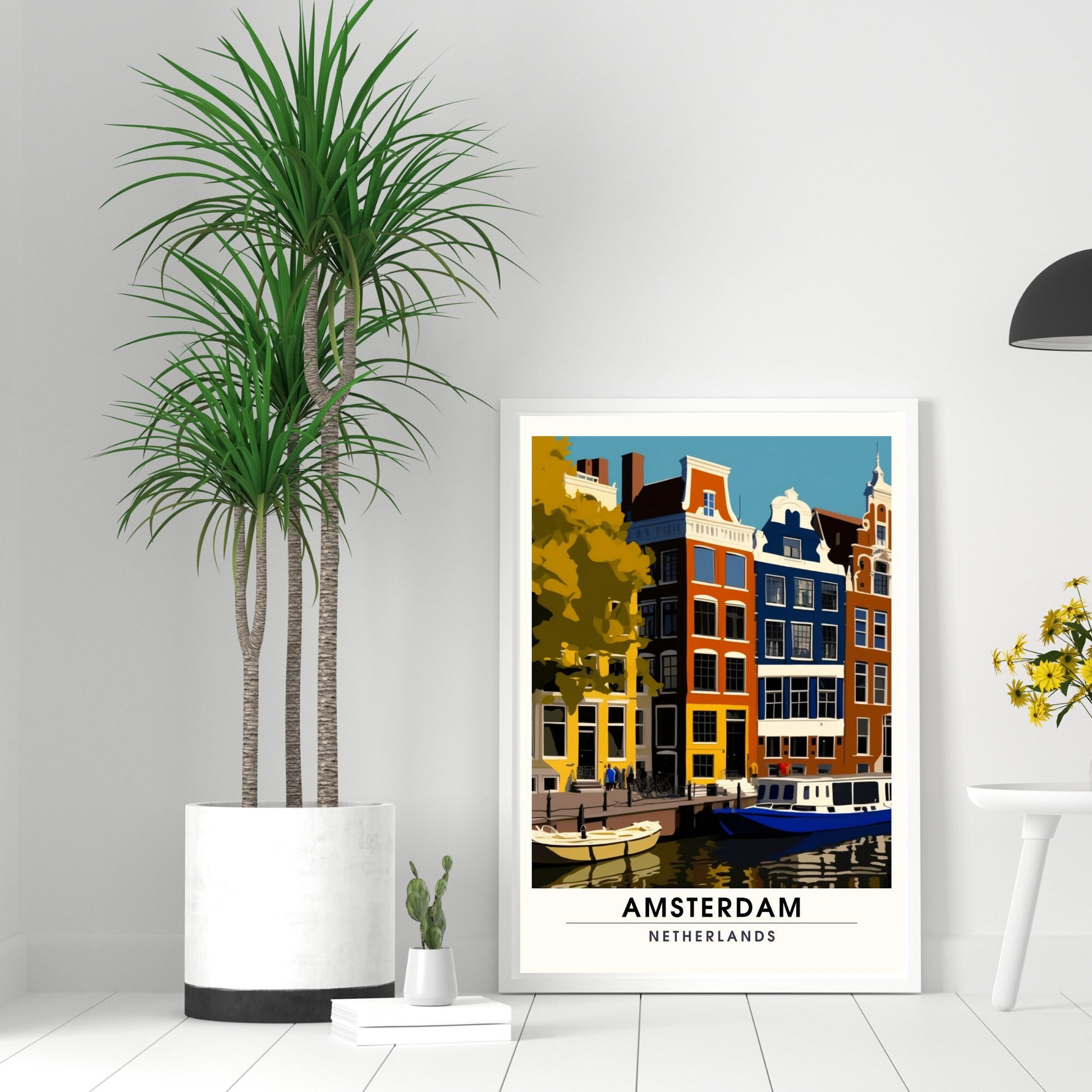 Impression Amsterdam | Poster de voyage Amsterdam | Art d'Amsterdam