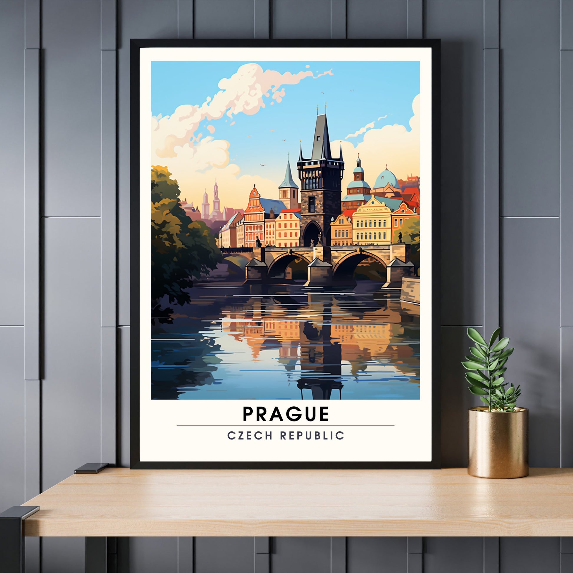 Impression Prague | Poster de voyage Prague