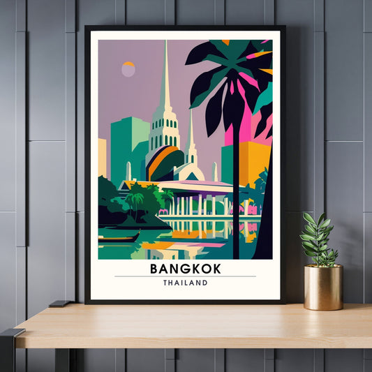 Impression Bangkok | Impression de voyage Bangkok | Poster minimaliste