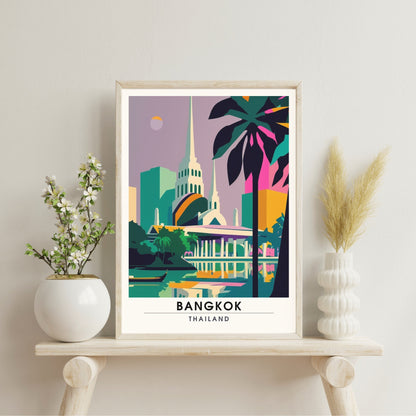 Impression Bangkok | Impression de voyage Bangkok | Poster minimaliste