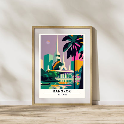 Impression Bangkok | Impression de voyage Bangkok | Poster minimaliste