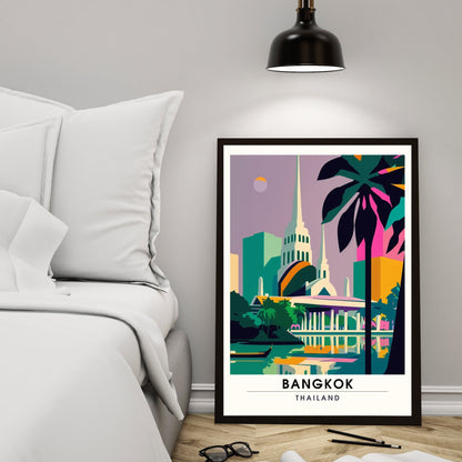 Impression Bangkok | Impression de voyage Bangkok | Poster minimaliste