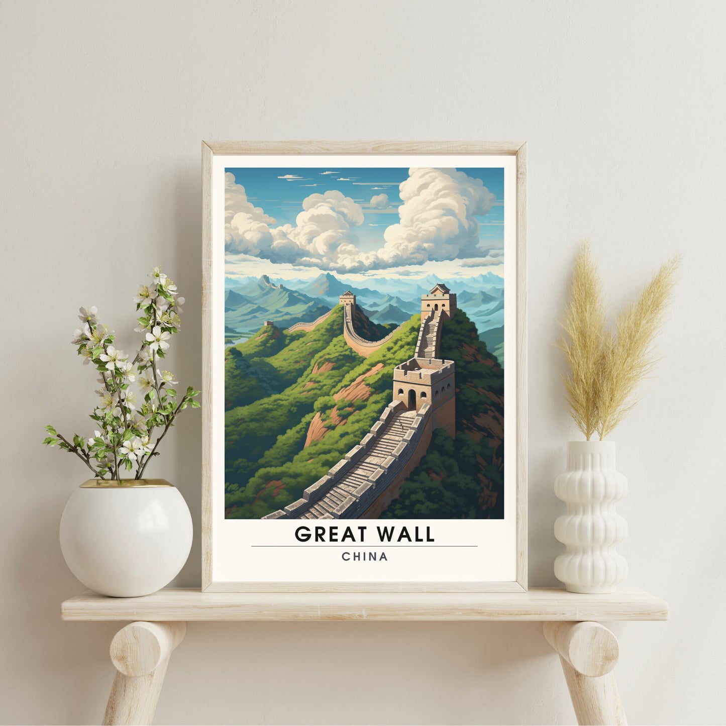 Impression Grande muraille de Chine | Poster de voyage Grande muraille de Chine