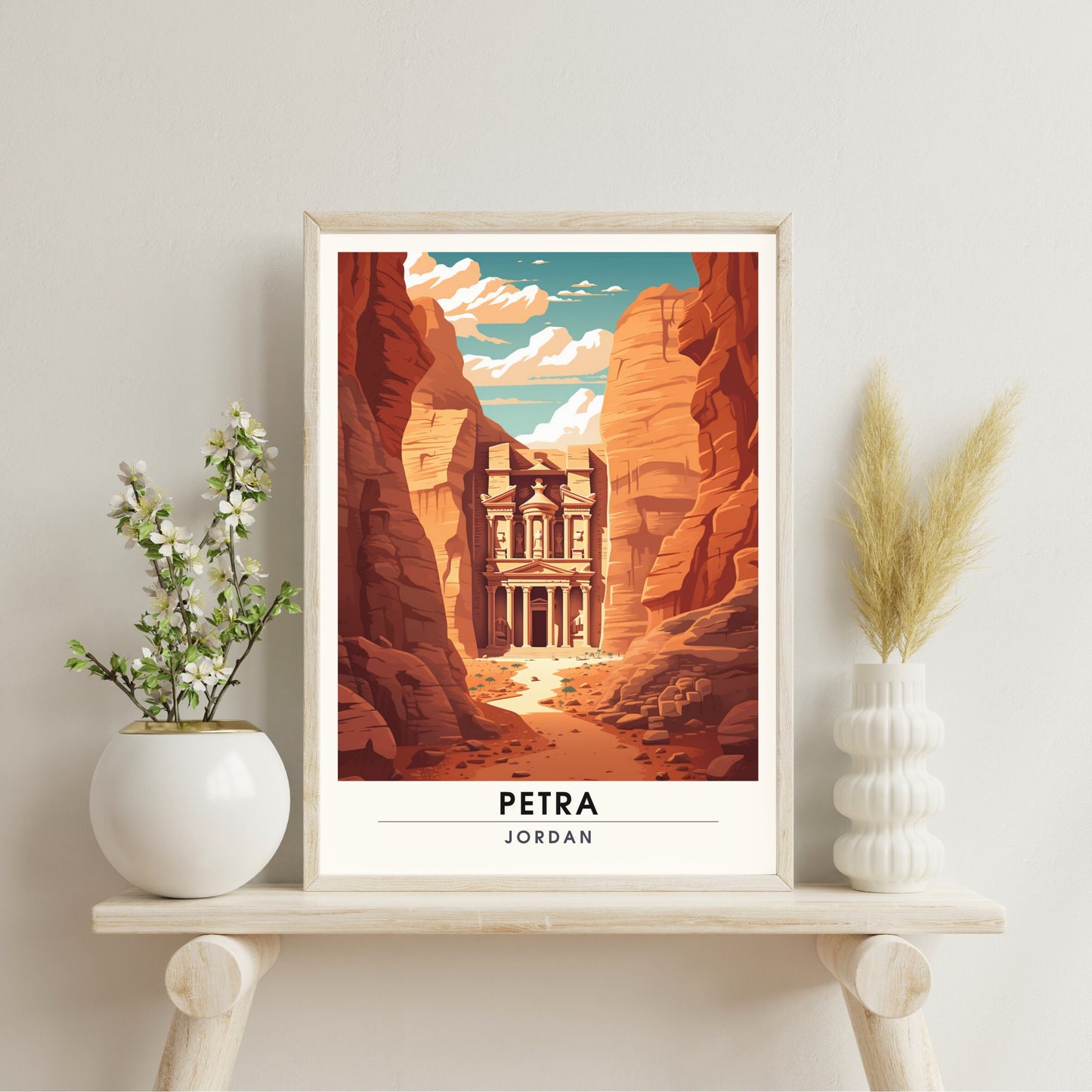 Impression Petra, Jordanie | Poster de voyage Petra