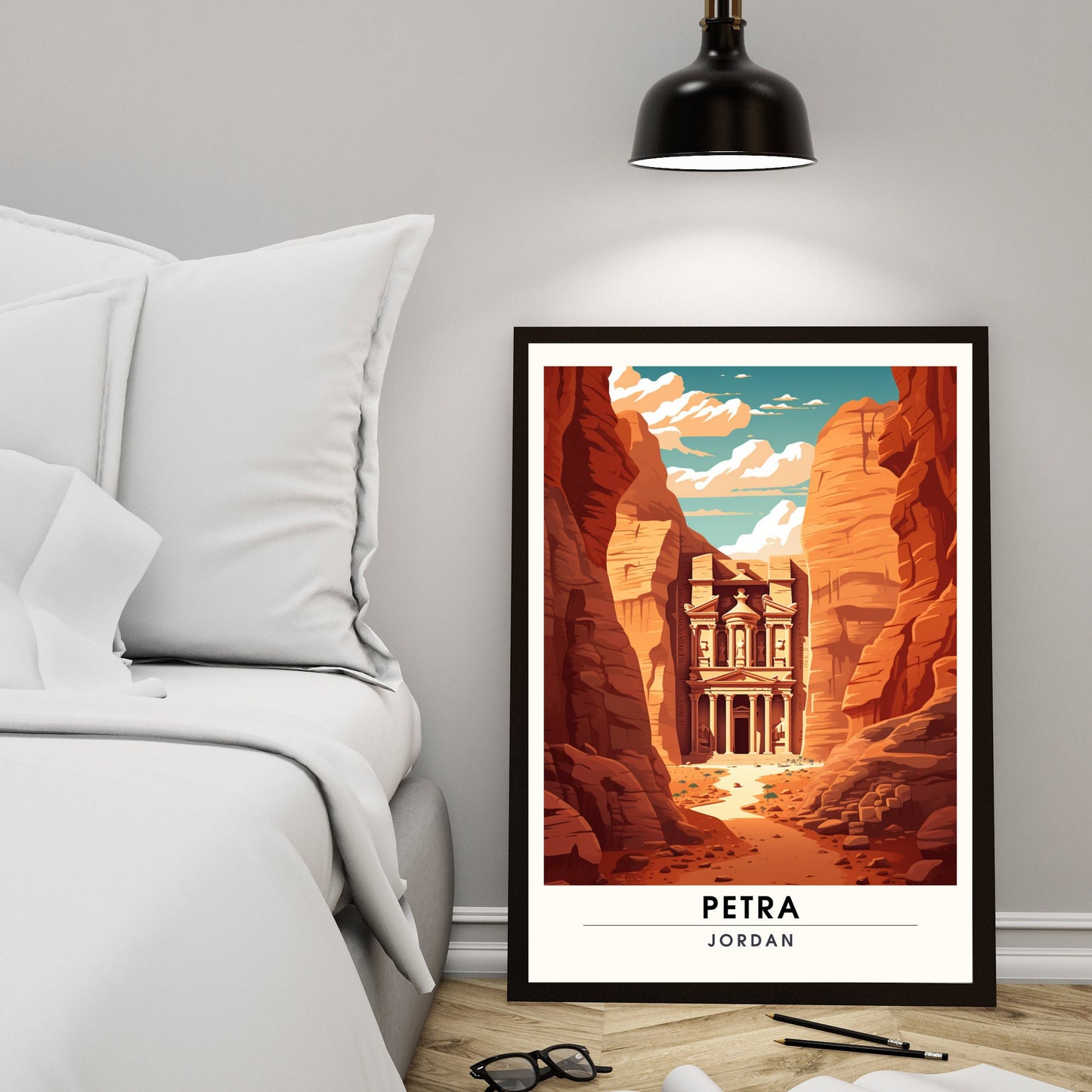 Impression Petra, Jordanie | Poster de voyage Petra