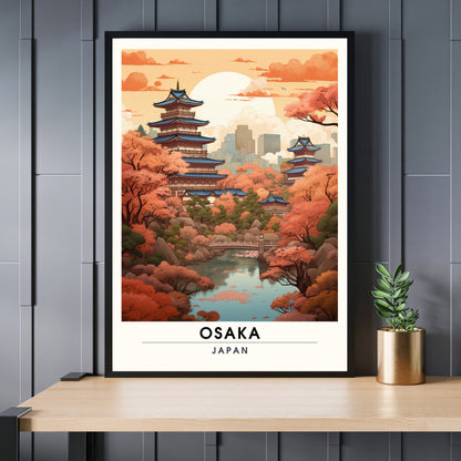 Impression Osaka, Japon | Poster de voyage Osaka