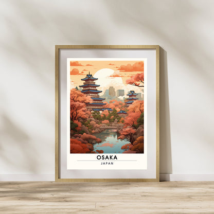 Impression Osaka, Japon | Poster de voyage Osaka