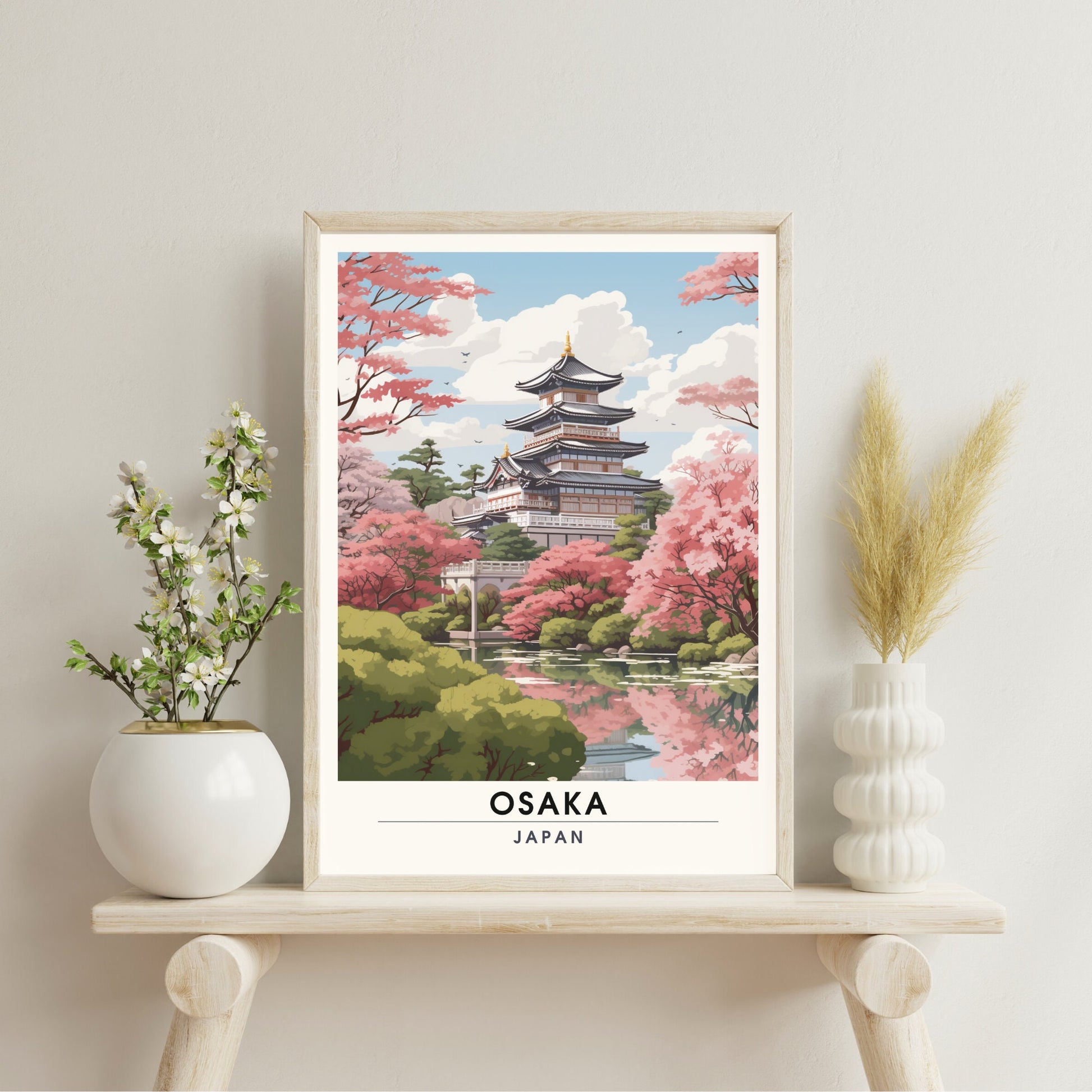 Impression Osaka, Japon | Poster de voyage Osaka