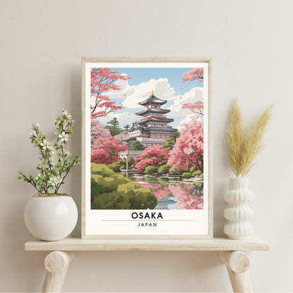 Impression Osaka, Japon | Poster de voyage Osaka