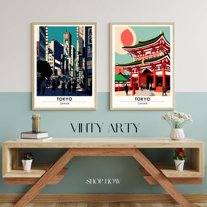 Impression Tokyo, Japon | Impression de voyage Tokyo | Poster Japon