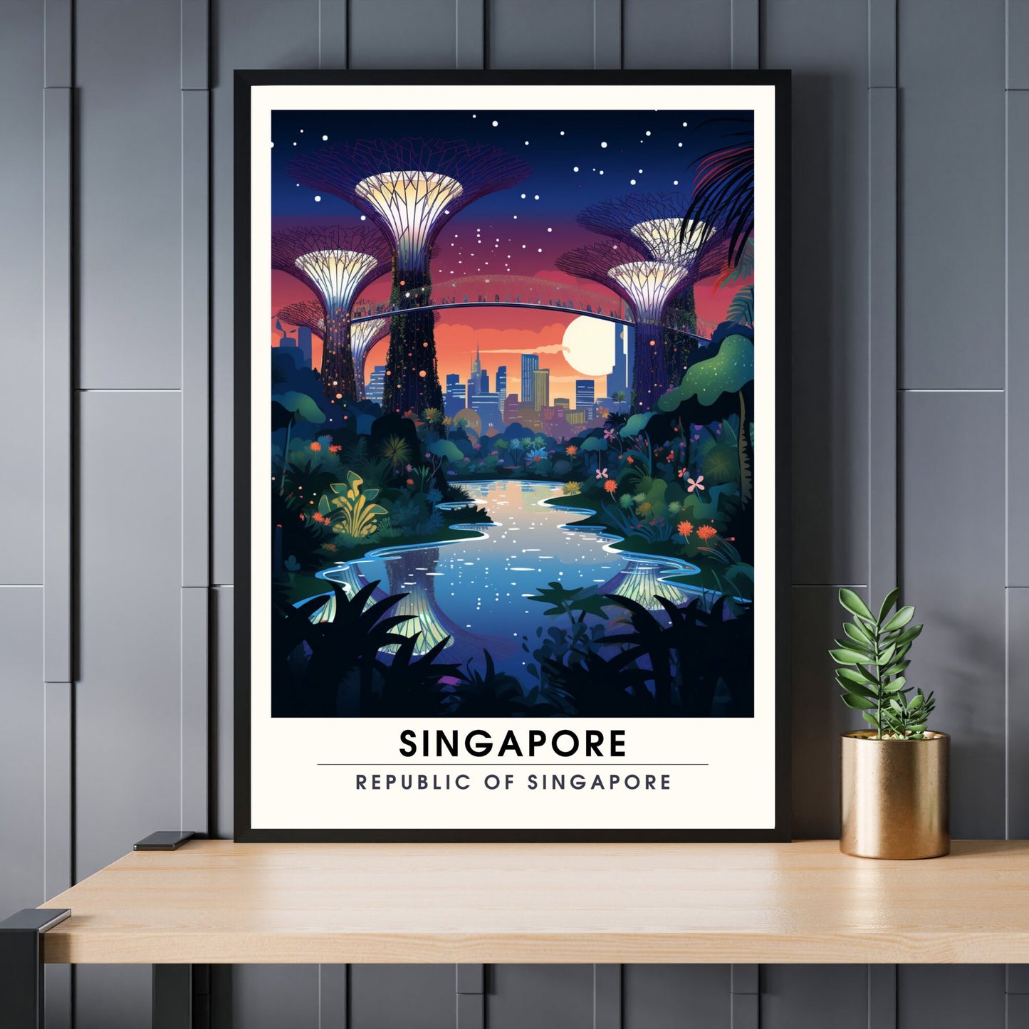 Impression Singapour | Poster de voyage Singapour