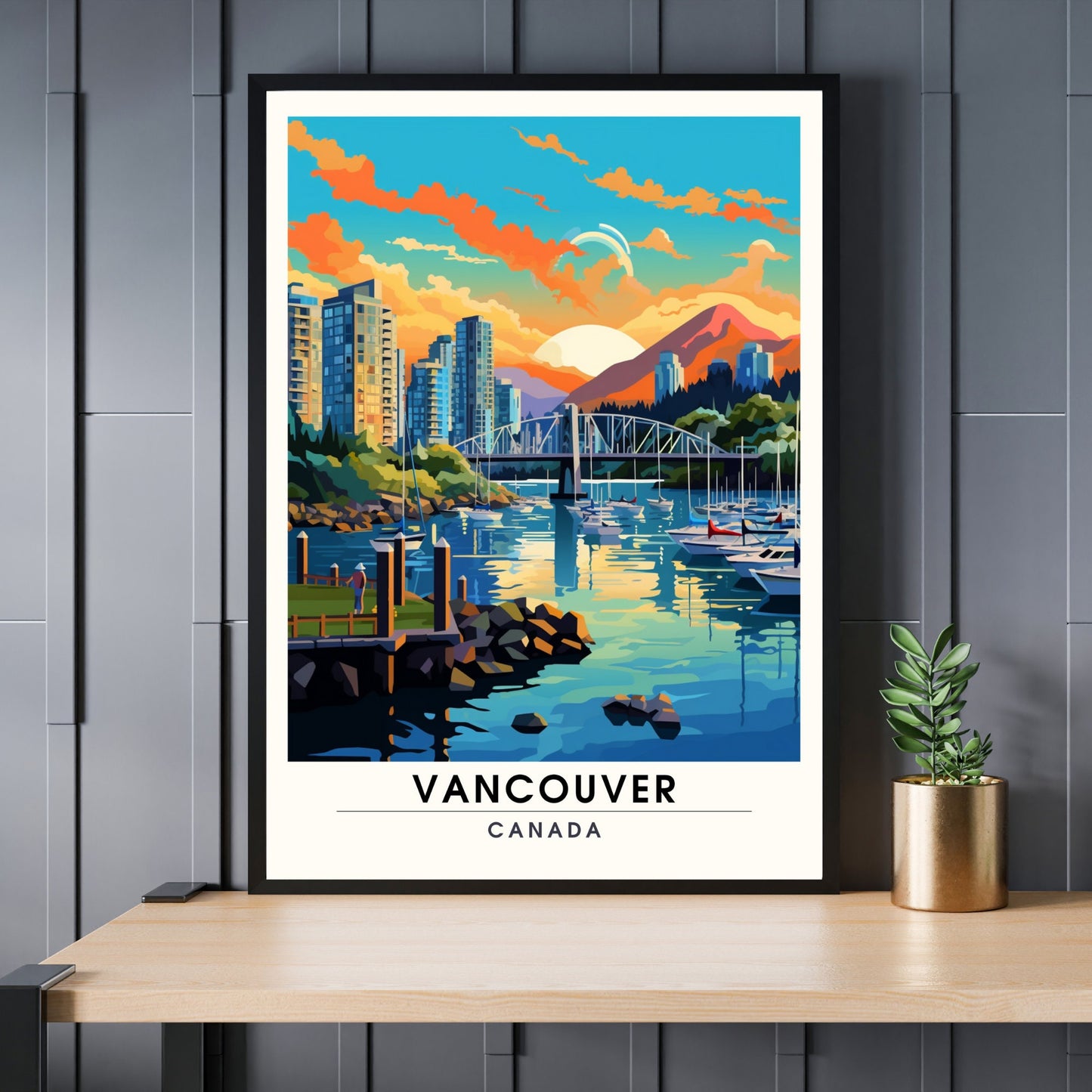 Impression Vancouver, Canada | Poster de voyage Vancouver