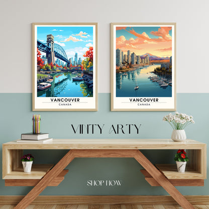 Impression Vancouver | Poster de voyage Vancouver | Impression canada